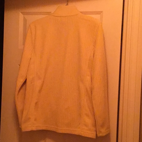 Talbots yellow fleece 1/4 zip pullover - Picture 2 of 4